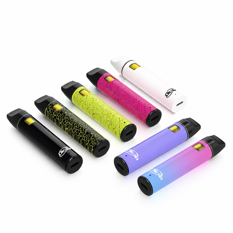 Dican Vape 고급 세라믹 대마초 오일 일회용 Vape 장치 - 막힘 없음, 순수한 맛, 일관된 성능
