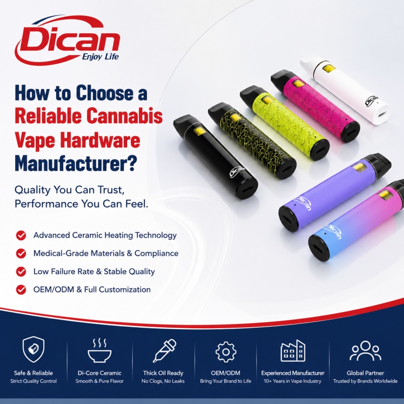 신뢰할 수 있는 대마초 Vape 하드웨어 제조업체를 선택하는 방법