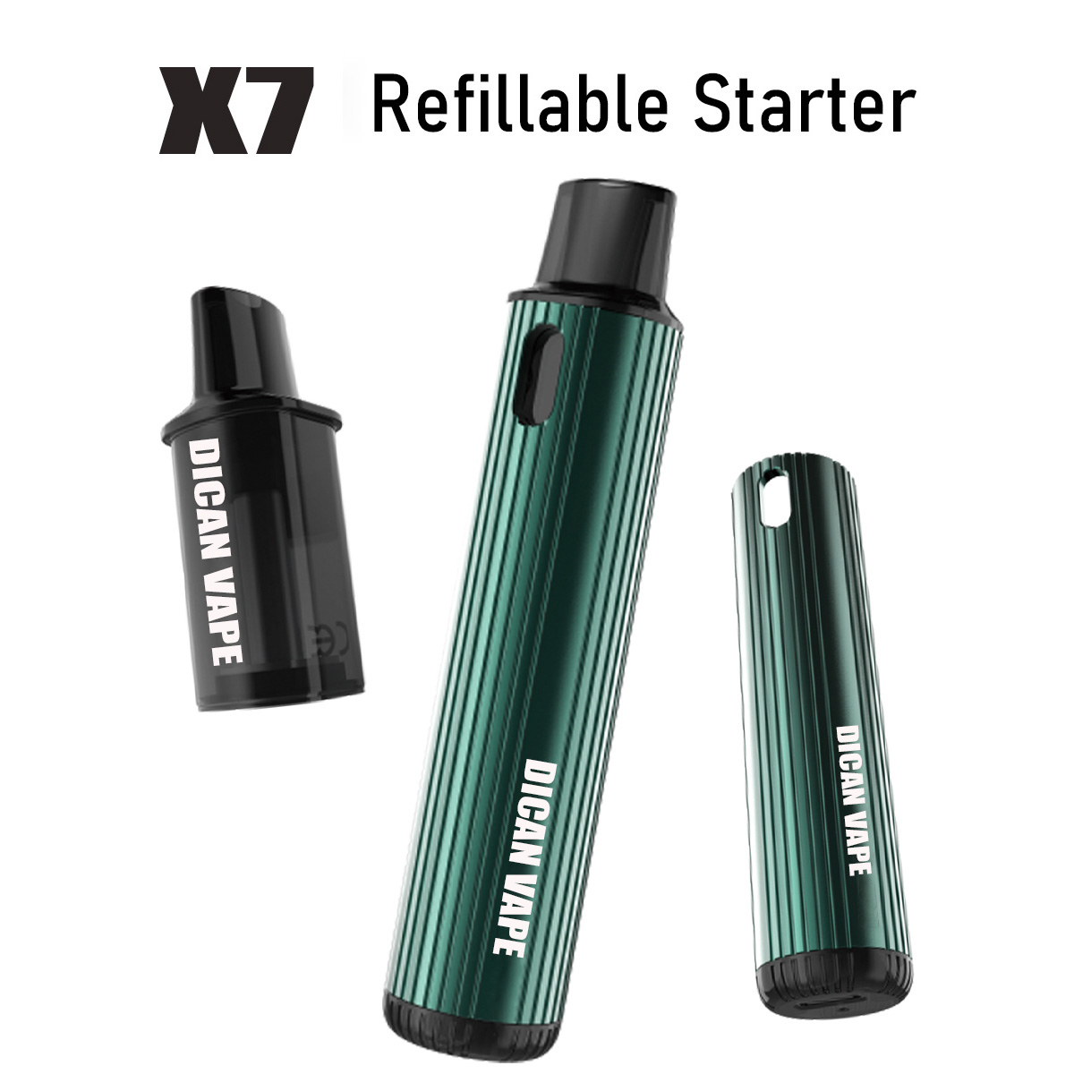 X7 프리미엄 리필 가능한 포드 일회용 vape 스타터